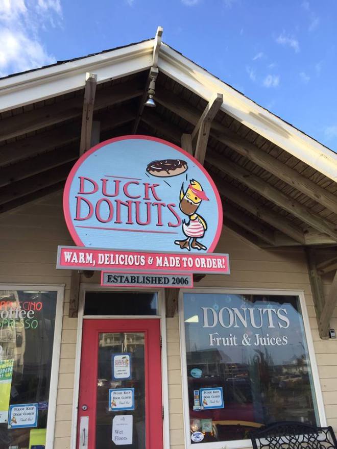 Duck Donuts across from our hotel!